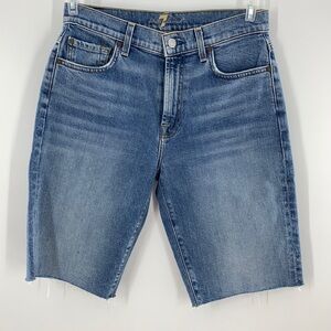 7 FOR ALL MANKIND BERMUDA CUTOFF JEAN SHORTS 27
